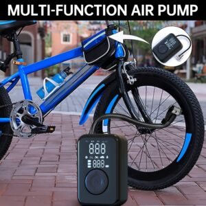 Portable Wireless Car Battery Jump Starter, Tire Inflator, Air Compressor Easily Inflates Tires, LED Display, with Flashlight And Power Bank, High-Capacity Battery.