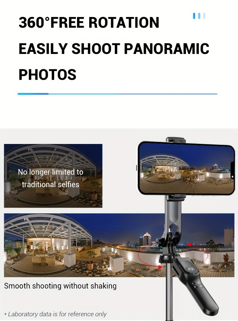 172.72cm Selfie Stick Tripod with Wireless Wireless with Remote Shutter for Android IOS Cell Mobile Phone Gimbal Stabilizer, Travel Tripod Phone holder Compatible with iPhone/Android/GoPro - Image 15