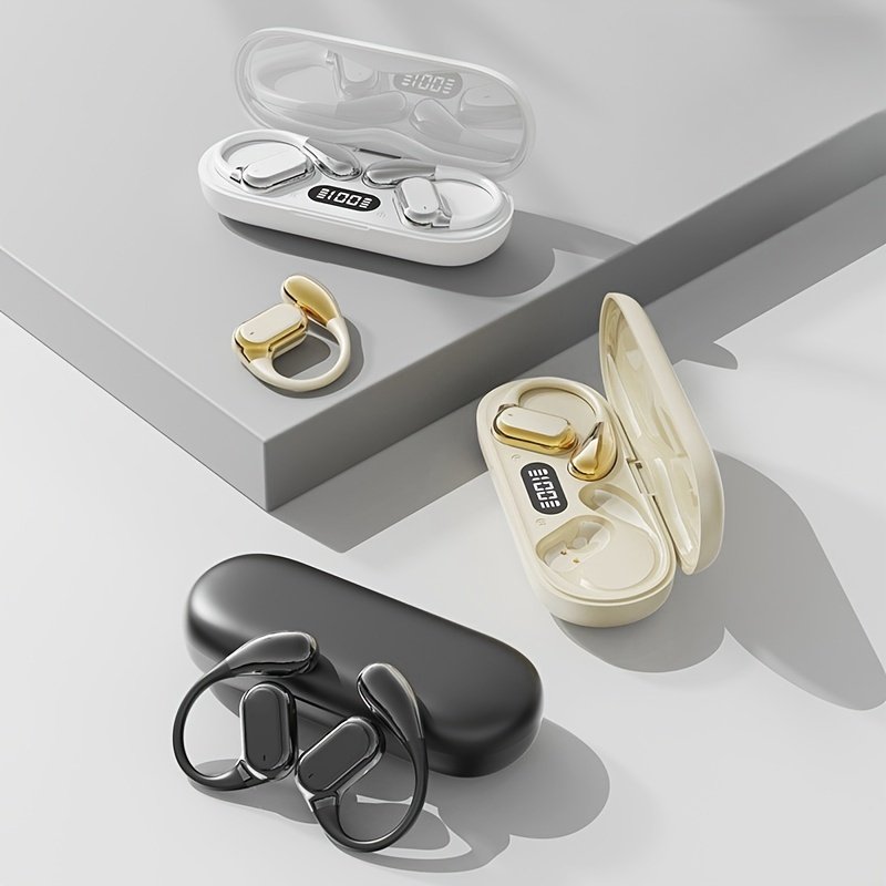 2024 NEW Style True Wireless On-Ear Sleeping Comfortable Headset Music Couples Earbuds TWS HIFI Dolby Bass ACC Stereo HD Calling Earphones for Android & Iphone Cellphone Sports Earpieces Smart Headphones - Image 2