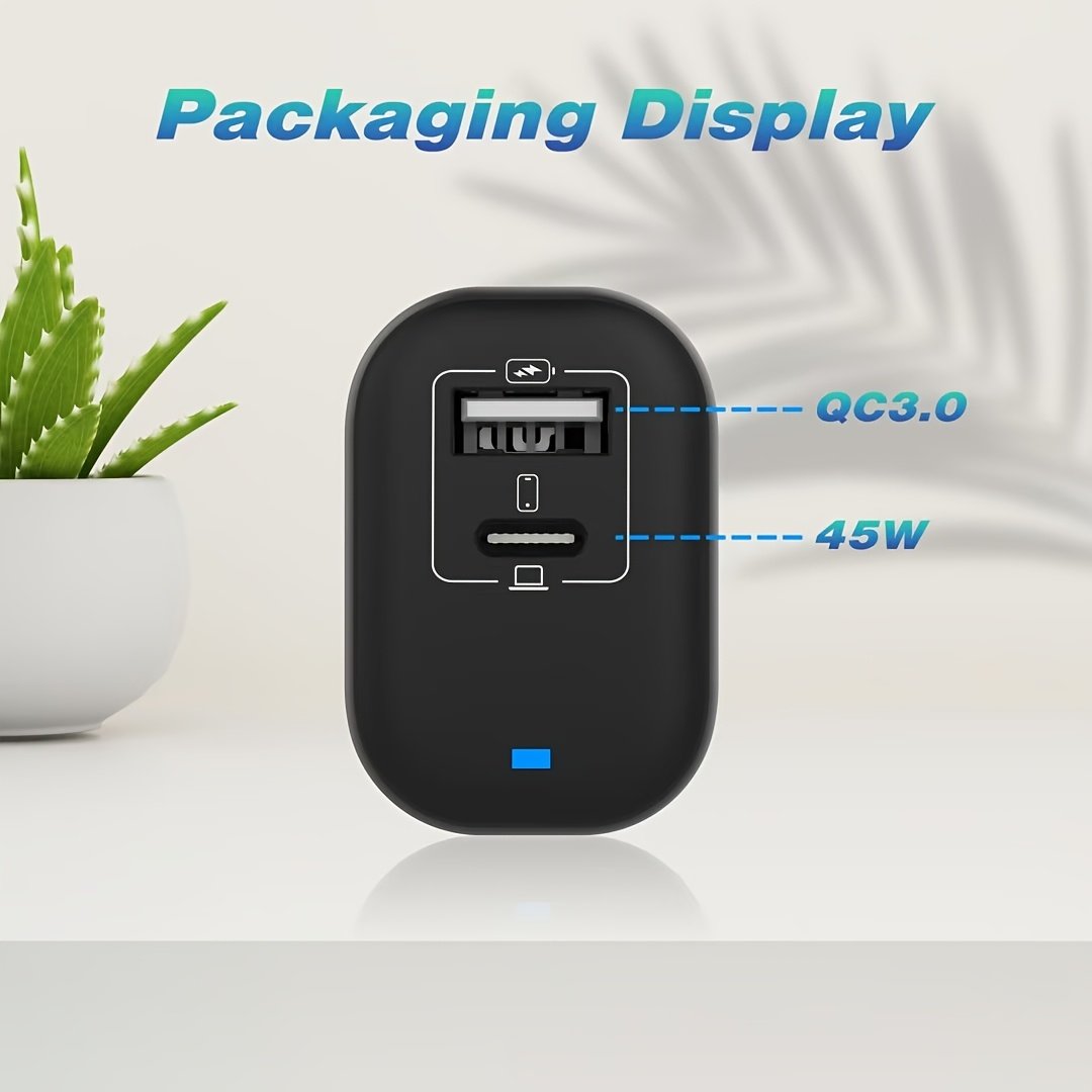 Compact 90W Dual Interface Fast Charging Charger with PD3.0 & QC3.0, USB-A & Micro-USB Ports - European Plug, Lightweight Design for Electronics Fast Charging - Image 6