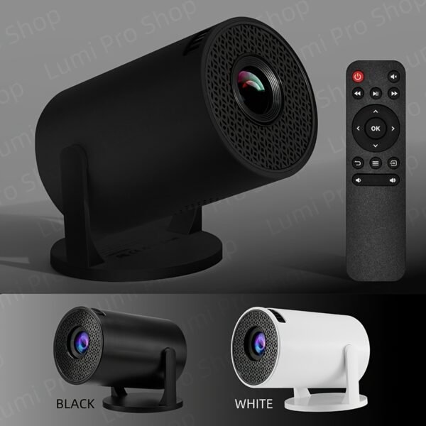 Portable Projector 1080P, Smart Projector with Android TV, 180° Rotatable, WiFi Connectivity, WUXGA Native Resolution 1920x1200, 3D Ready, LCD Display Technology, 500-999 Lumens, 4:3 Aspect Ratio, with USB Power, Button Control for Home Theater, 3.3meter