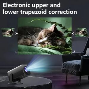 Smart HD Cost-Effective Black Projector - EU Plug, Multi-Functional Strong Projector, Suitable for Home theater, Compatible with USB, Audio, PS4, Support 1080P, Movie Projector