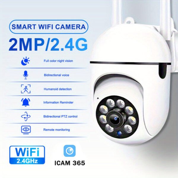 HD 1080P Wireless Network Camera - Wall-Mounted, Night Vision, App Control, Audio And Motion Alerts, Color Display, USB Powered, 355° Horizontal And 90° Vertical Pan-Tilt, Indoor Home Security, with Two-Way Audio And AI Detection. - Image 13
