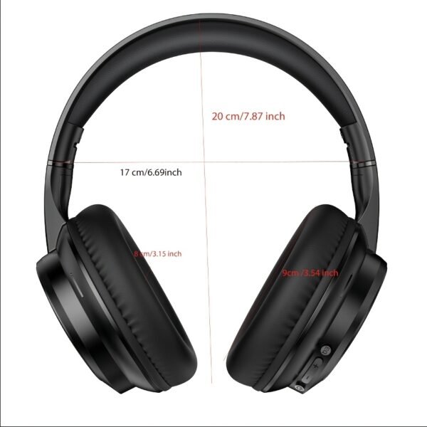 Siindoo Wireless Headphones Over Ear HiFi Stereo Headset with Microphone and 3EQ Modes Foldable Wireless V5.4 Headset for Travel Smartphone Computer Laptop - Image 5