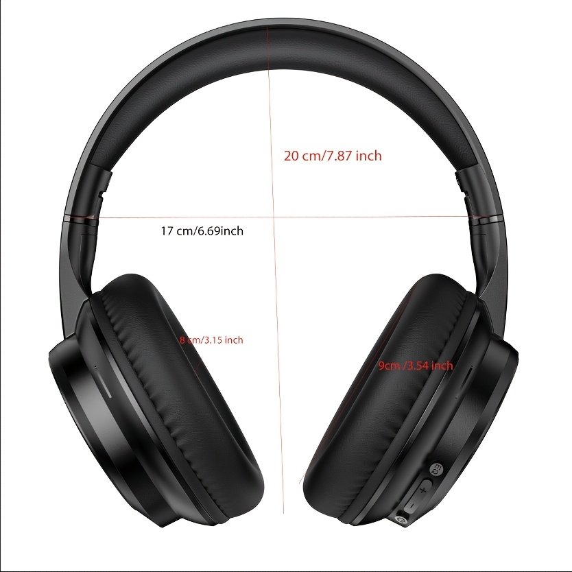 Siindoo Wireless Headphones Over Ear HiFi Stereo Headset with Microphone and 3EQ Modes Foldable Wireless V5.4 Headset for Travel Smartphone Computer Laptop - Image 5