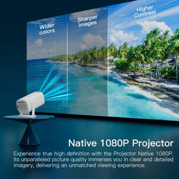 1pc YLEEGS 4K E100 Smart Projector, 720P Screen Resolution, 180° Adjustable Stand, Stereo Audio, 220-240V AC, European Standard Plug, Wi-Fi 2.4/5G, BT 5.0, 160ANSI, No Charging Function, Ideal for Home Theater & Holiday Gifts - Image 10