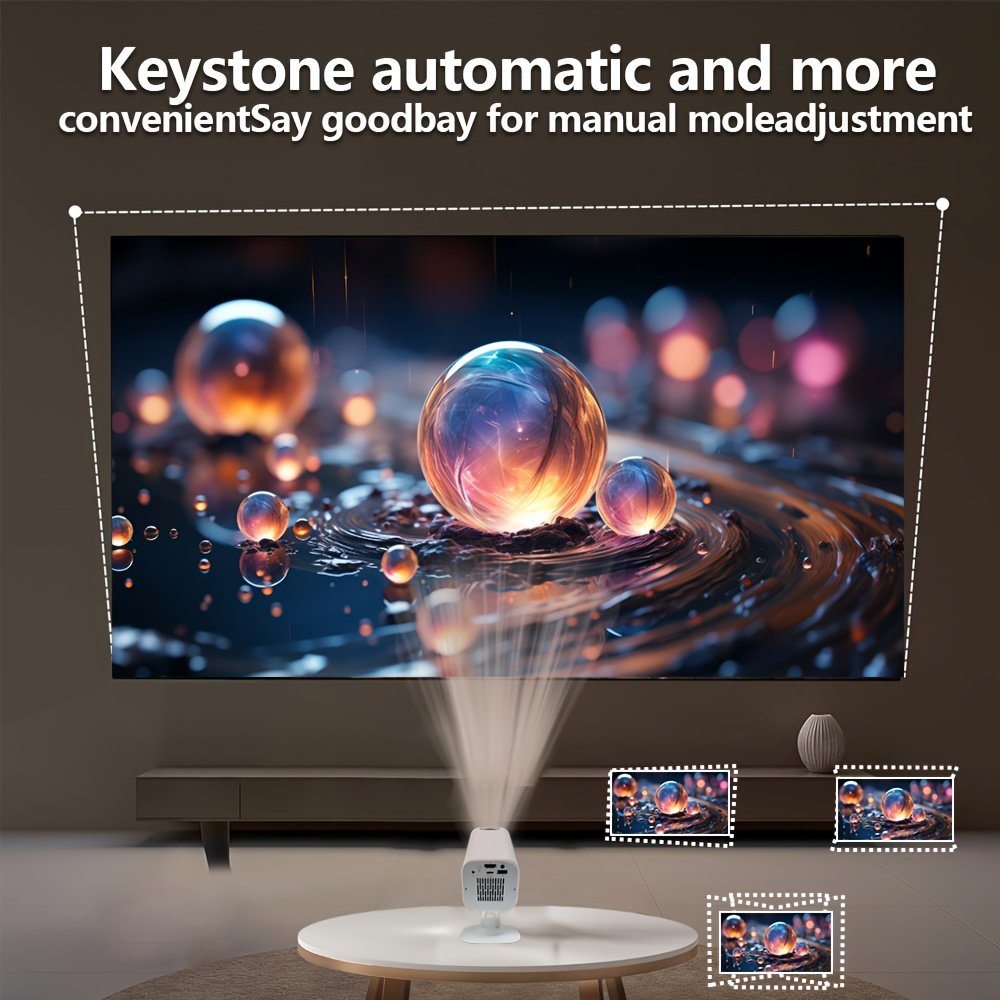 Compact HD Projector 1280x720P, 1800 Lumens, 180° Rotatable, Adjustable Table Mount, USB Powered, Wi-Fi, Built-in Speakers, Button Control, 16:9 Aspect Ratio, Ideal for Home Theater & Outdoor Use, Perfect Gift for Birthdays & Holidays - Image 10