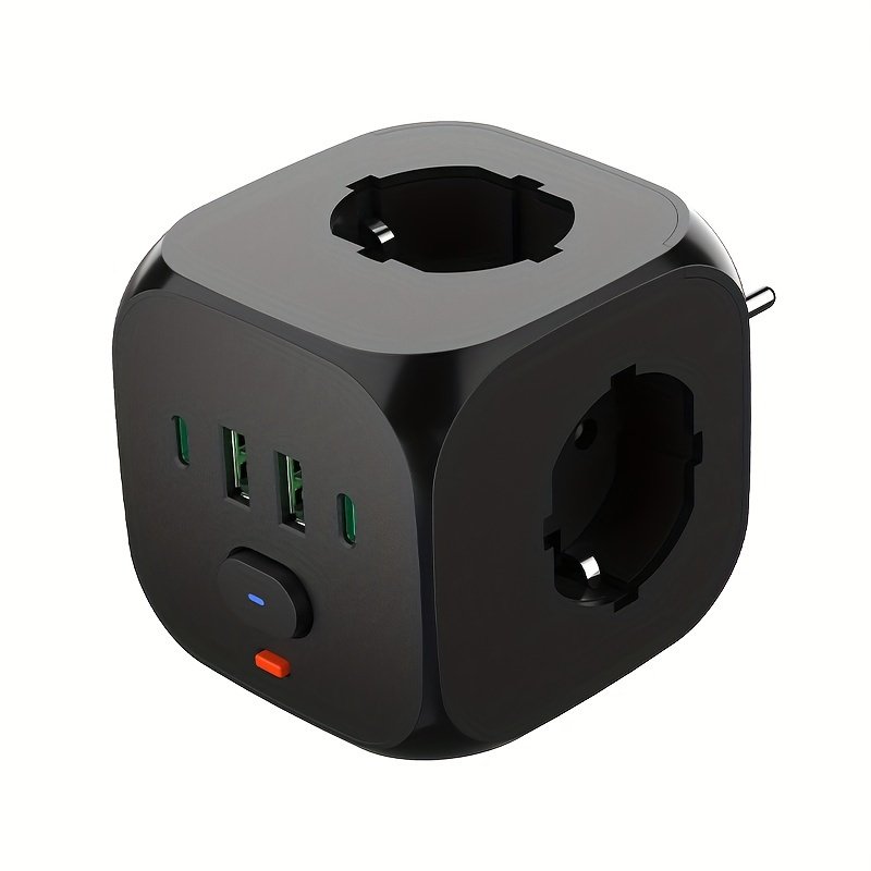 Universal Multi-Port Charger with 6 Type-C & 4 USB-A Ports, 30-50W Fast Charging Power Adapter, Travel Friendly with European Standard Plug, 110V/220V Compatible, Charges 7 Devices Simultaneously - Image 4