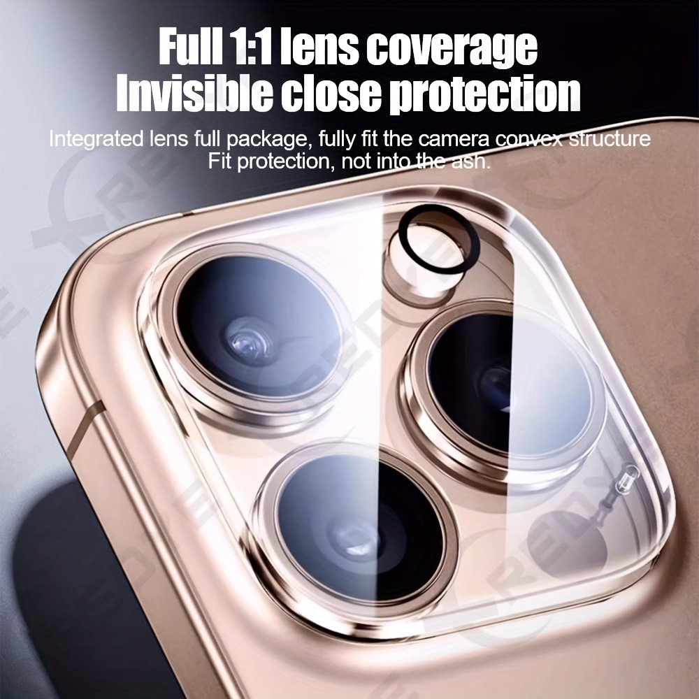 XREDYE 6-Pack Tempered Glass Camera Protector for iPhone 11/12/13/14/15/16 Series, Full Lens Coverage, Glossy Screen Protection Film, Compatible with iPhone 11 Pro/12 Pro/13 Pro/14 Pro/15 Pro/16 Pro Models - Image 3