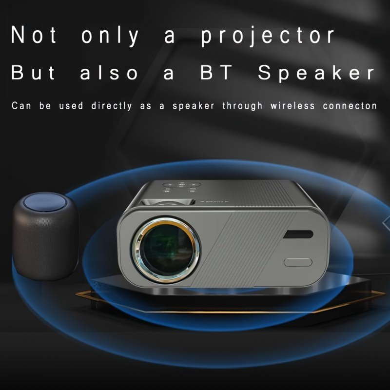 VEXY Full HD 1080P Portable Projector with Wi-Fi and BT 5G, Table Mount Home Theater, LCD Display, 3000+ Lumen, 16:9 Aspect Ratio, Remote Control, Wireless Connectivity, Compatible with HDTV, USB, IOS, Android, European Two-pin Plug, 220-240V Power Supply - Image 3