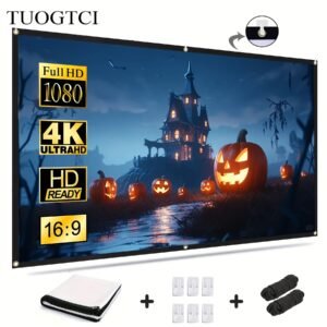 TUOGTCI 150-inch Large Giant Projector Screen, 16:9 3D HD Movie Screen, Thickened 4K Projection Screen for Outdoor and Indoor Home Theater Church Demonstration, Movie Screen