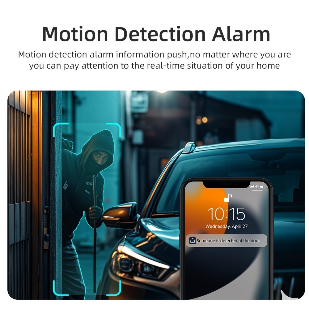 2-Pack 1080P HD Wireless Security Cameras, PTZ with Color Night Vision, Spotlight & Siren, 2-Way Audio, Wall Hanging, Motion Tracking, Compatible with Amazon Alexa, USB Powered, Non-Waterproof, for Home & Outdoor Surveillance - Image 2