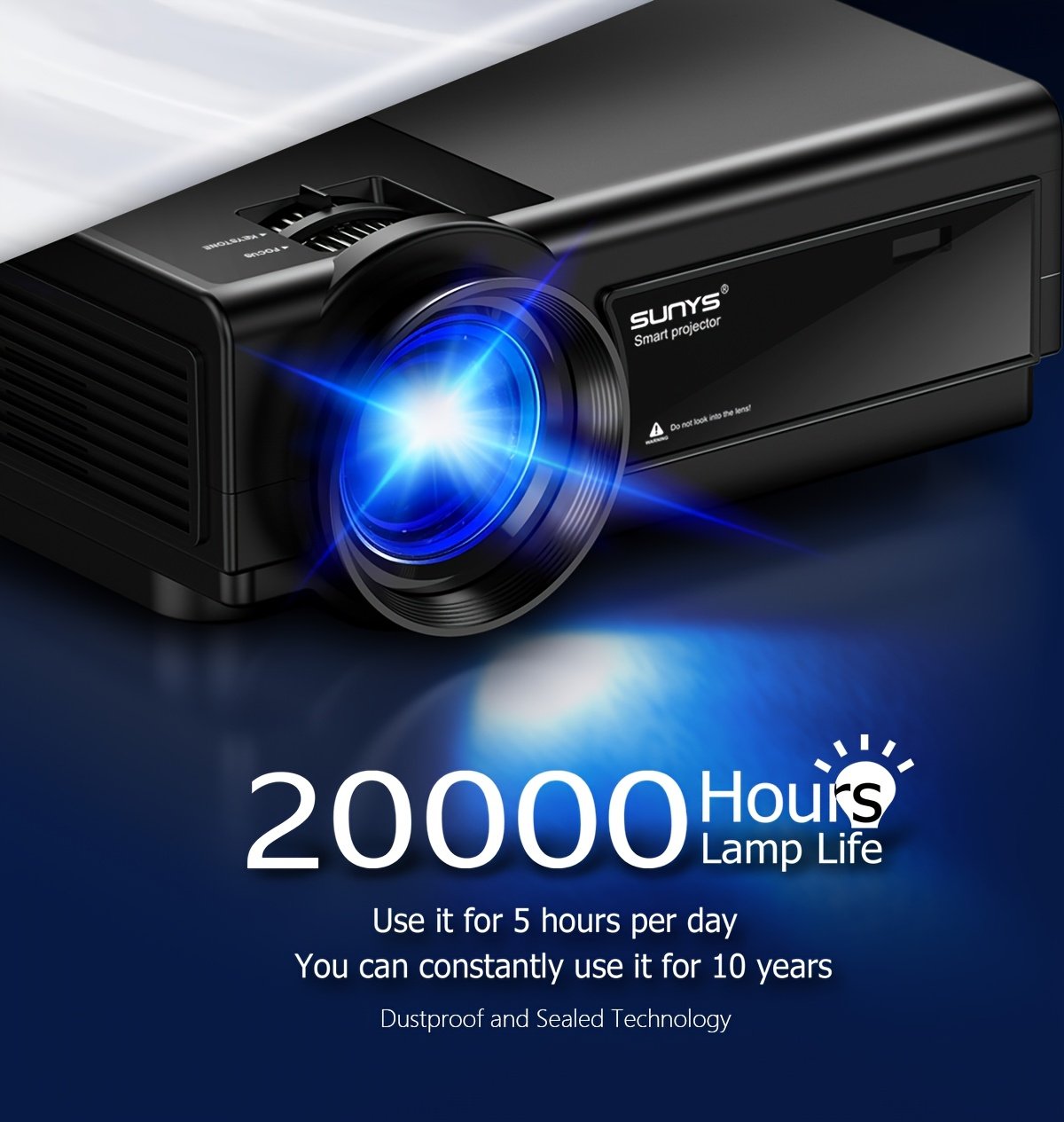 Projector with WiFi 5, Native 1080P Outdoor Movie Projector, Smart Home Projector for Phone/Laptop/TV Stick - Image 11