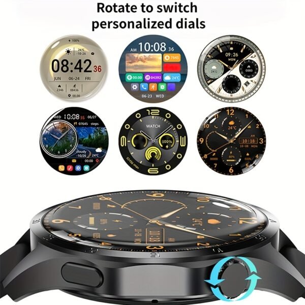 2024 GT4 Pro Smartwatch for Men and Women - 1.53-inch AMOLED HD Screen, 360x360 Resolution, Wireless Calling, NFC, USB Charging, Wireless 5.0, New, Smartwatch, Paearofero - Image 12
