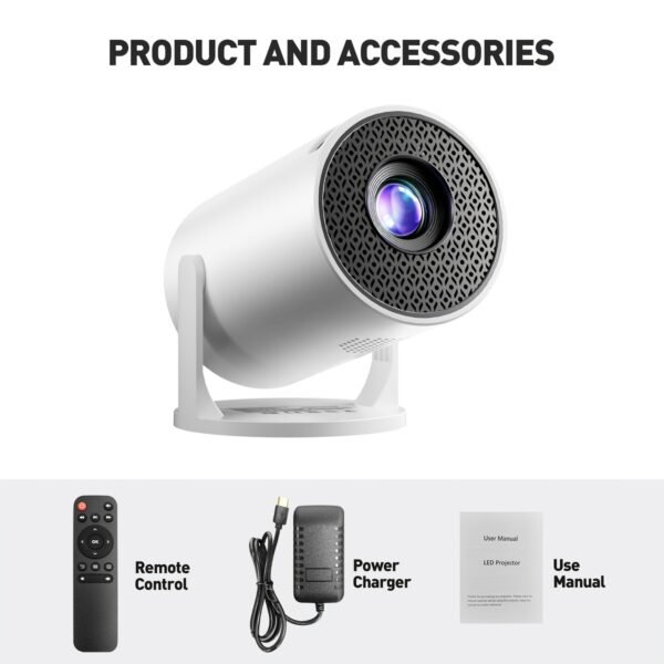 Smart HD Projector, 1080P LED Video Projector with 180 Rotation, 3D Ready, LCD Display, 4:3 Aspect Ratio, 220-240V European Standard Plug, Compatible with AV/USB/Audio/PS4, Home Theater Projector - Image 10