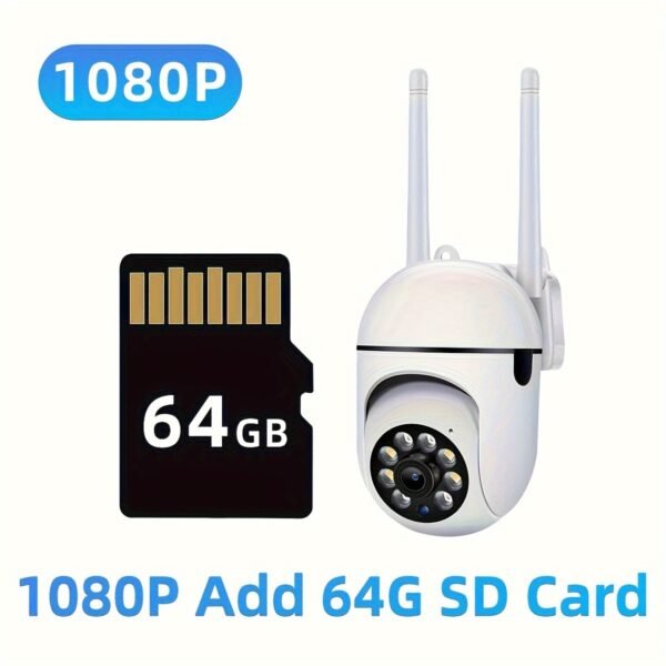 1pc High-definition 1080P Wireless Wifi Security Camera PTZ IP 355-degree 2.4G System Two-way Audio Motion Detection and Visual Active Defense Alarm Notification Push Pet Youngsters Monitor Supports Up to 256G TF/SD Card Intercom Home Security Camera, Rem - Image 6