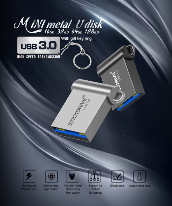 STICKDRIVE MINI USB 3.0 Flash Drive 16GB 32GB 64GB 128GB PENDRIVE Disk Memory For Key Ring - Image 12