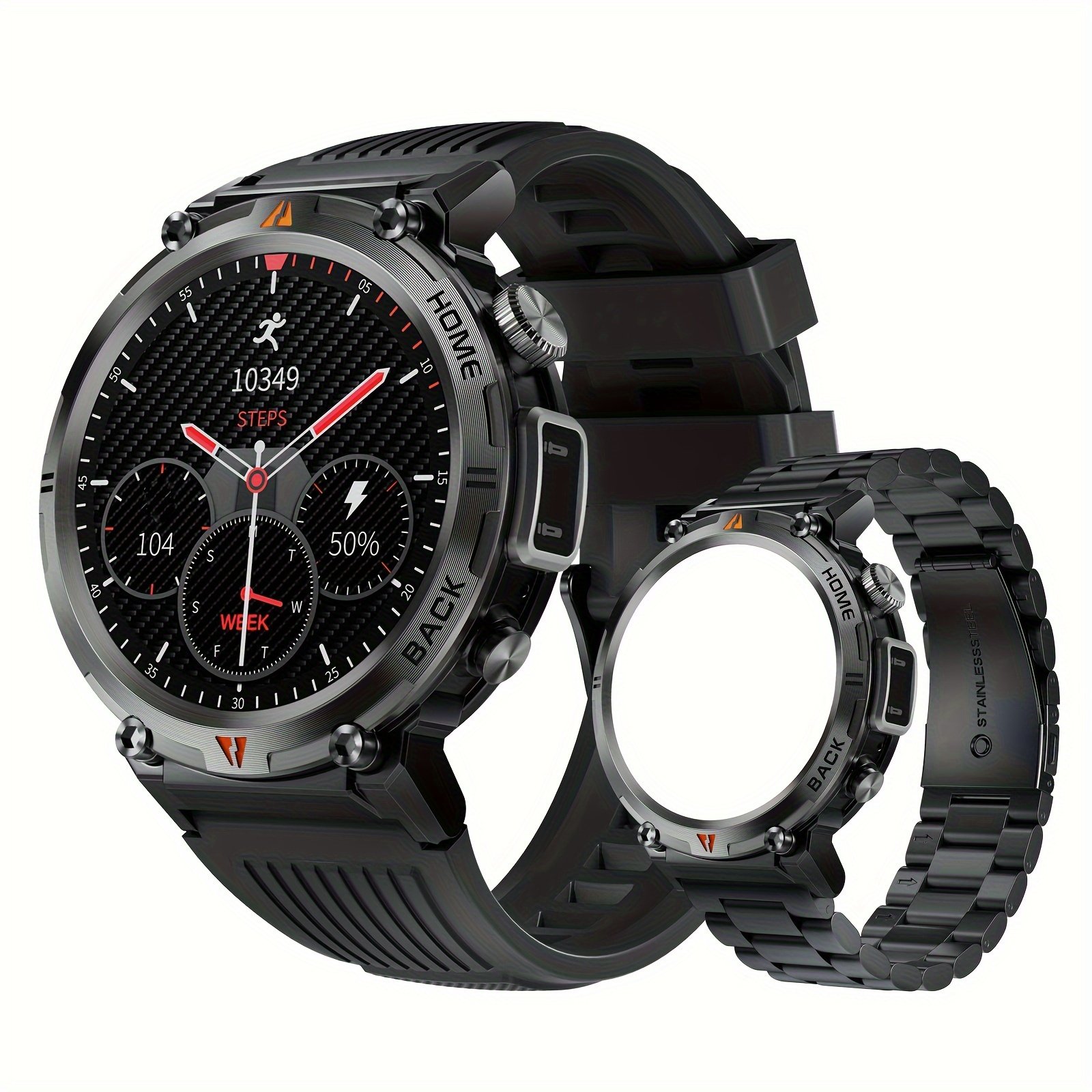 JELLOO Sports Smart Watch With LED Lighting For Men, With Wireless Call Making Function(Answer/Make Calls), 3.68cm HD Smart Watch Smartwatch For Android & IPhone Phone - Image 9