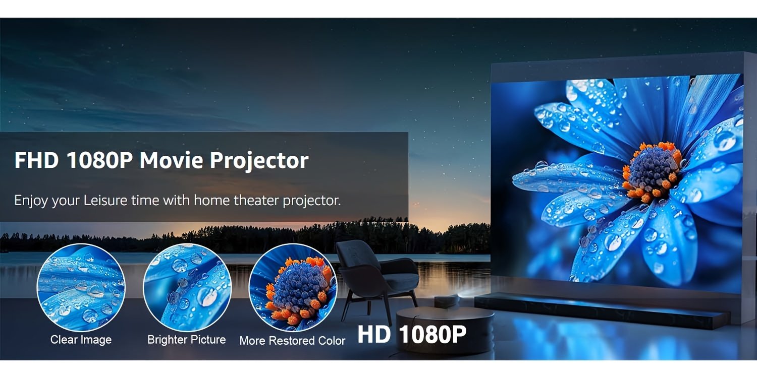VEXY 1080P Full HD Projector with WiFi 6 and Wireless Two-way, 500ANSI Lumens, Support 4K Decoding, Movie Video Home Theater Projector, Maximum 7.62 meter Display, Electric Focus, Compatible with iOS/Android/TV Stick/HDTV/USB/Laptop/Desktop/Smartphone - Image 12
