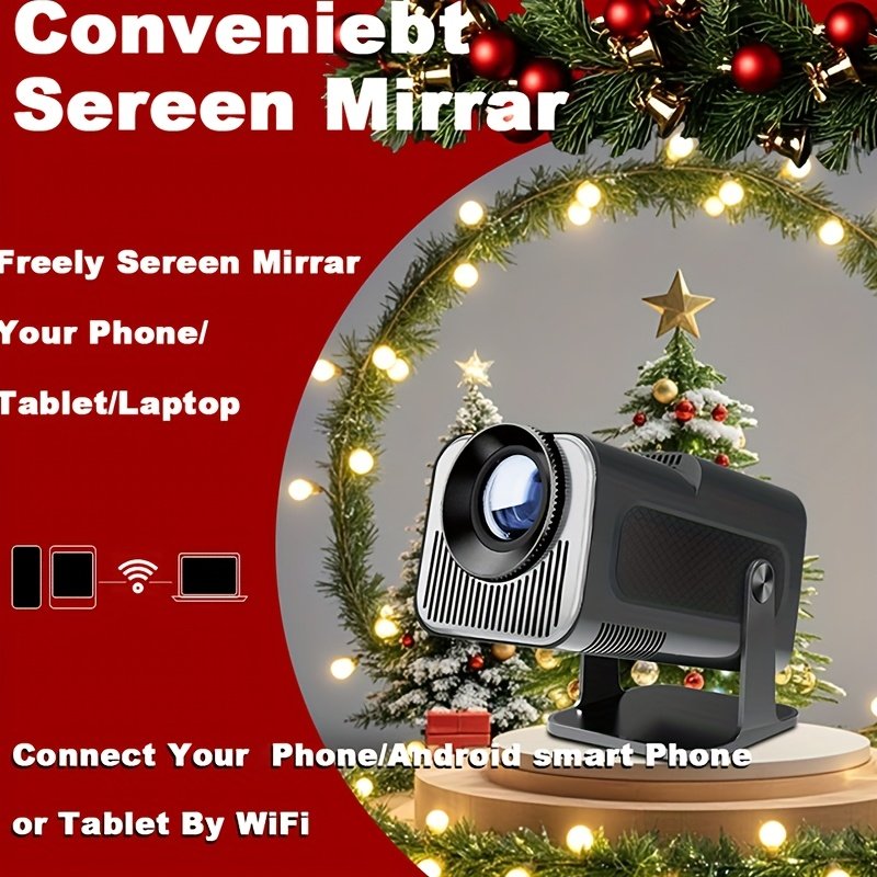 W WUDUNG HY320 Mini Projector - 720P HD, Wireless 5.0 & WiFi6, Portable Cinema with 180° Rotation, W WUDUNG - Image 6