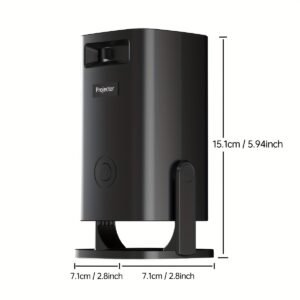 High-Grade Black High-Quality Smart Projector - EU Plug, Portable Mini Projector, Support 1080P HD 3D, Small and Portable, Compatible with USB/Memory Card/Smartphone/Laptop, For Home Theater Movie Projector, Cost-Effective Gift