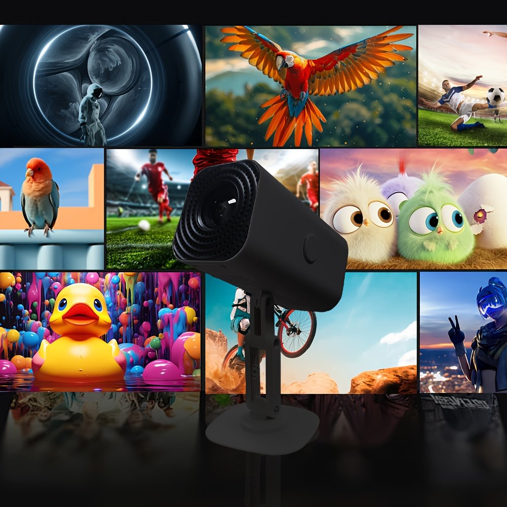 Compact HD Projector 1280x720P, 1800 Lumens, 180° Rotatable, Adjustable Table Mount, USB Powered, Wi-Fi, Built-in Speakers, Button Control, 16:9 Aspect Ratio, Ideal for Home Theater & Outdoor Use, Perfect Gift for Birthdays & Holidays - Image 12