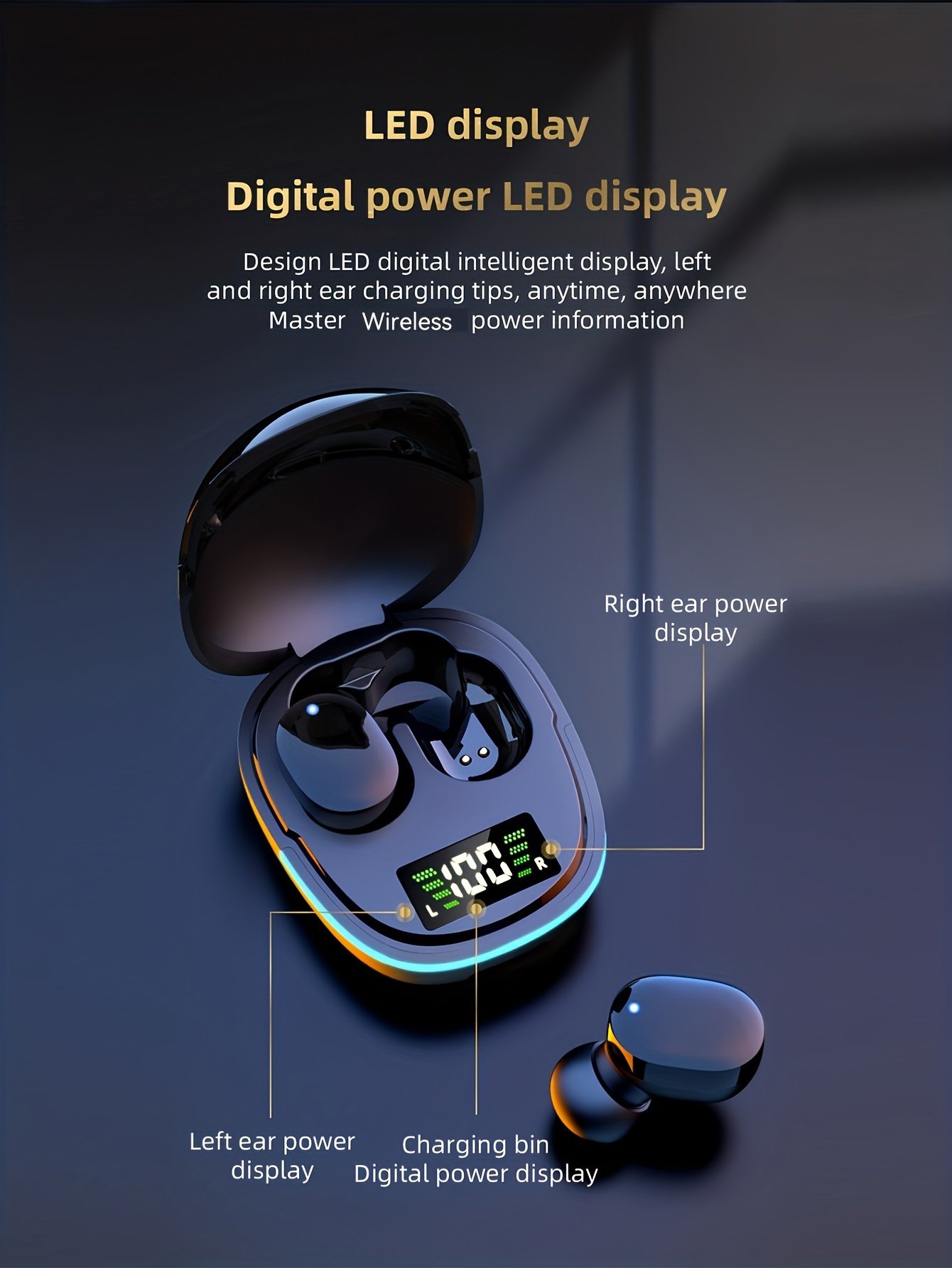 2024 year New Wireless Earphones Headphones With LED Display Touch In-EarTWS Wireless Earbuds Sports Music Game Headset For IOS/Android - Image 13
