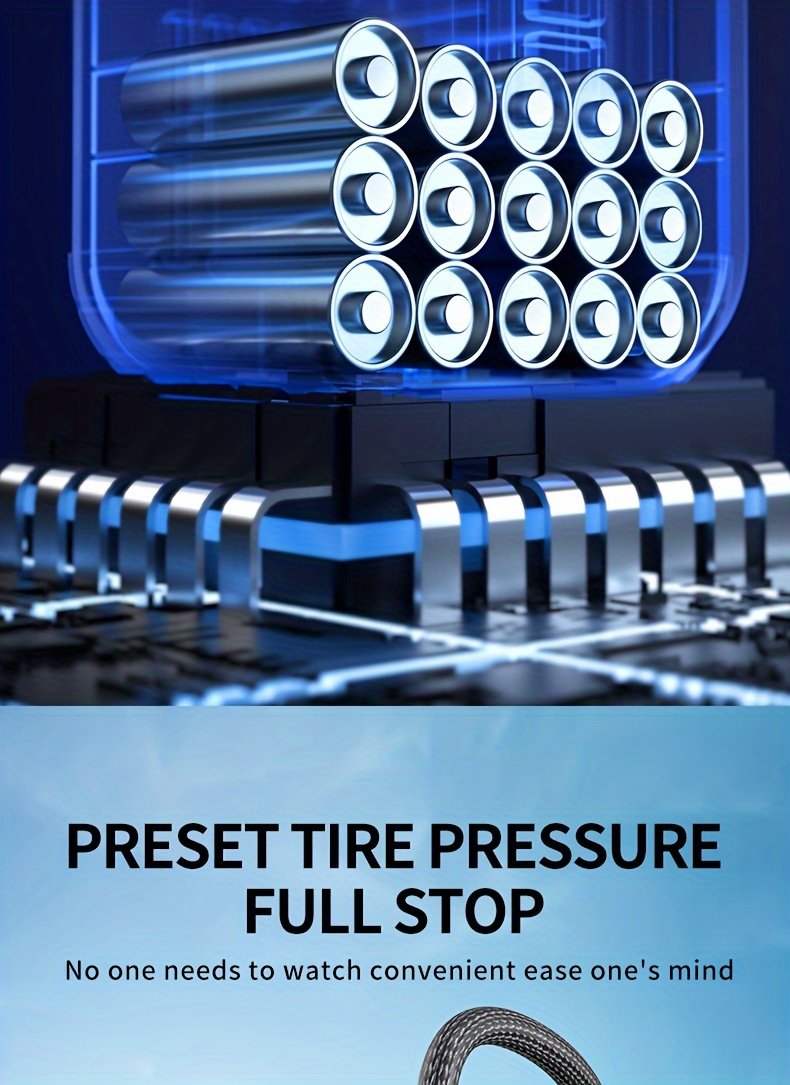 8000mAh Emergency Car Jump Starter Power Bank with Digital Display, Portable USB-C Charging Air Compressor, 12 Safety Protections, Fast Inflation in 10 Seconds, Rechargeable Lithium Polymer Battery for Tire Inflation and Multi-Functional Lighting - Image 19