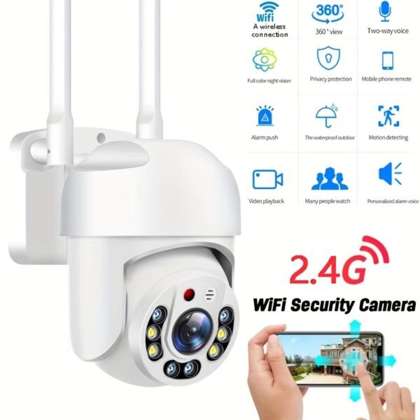 TERUHAL Outdoor Wifi Security Camera, 720p HD Night Vision, Pan-Tilt with Automatic Tracking, AI Motion Detection, Two-Way Audio, 360° Panoramic View, Wall Mount, USB Powered, Wi-Fi Enabled, Application Control, No Battery Required - Image 11