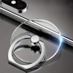 2 Packs Transparent Mobile Phone Ring Holder 360° Rotation Mobile Phone Ring Holder Mobile Phone Finger Holder Handheld Phone Grip For Phone Case (Round)