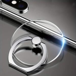2 Packs Transparent Mobile Phone Ring Holder 360° Rotation Mobile Phone Ring Holder Mobile Phone Finger Holder Handheld Phone Grip For Phone Case (Round)