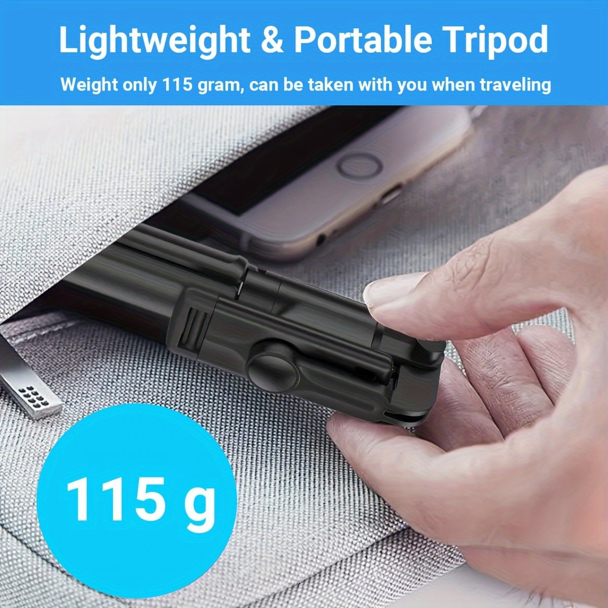 Extendable Cell Phone Selfie Stick, Smartphone Tripod Stand With Wireless Remote, 360° Rotation For IPhone/Samsung/Android Smartphones - Image 6