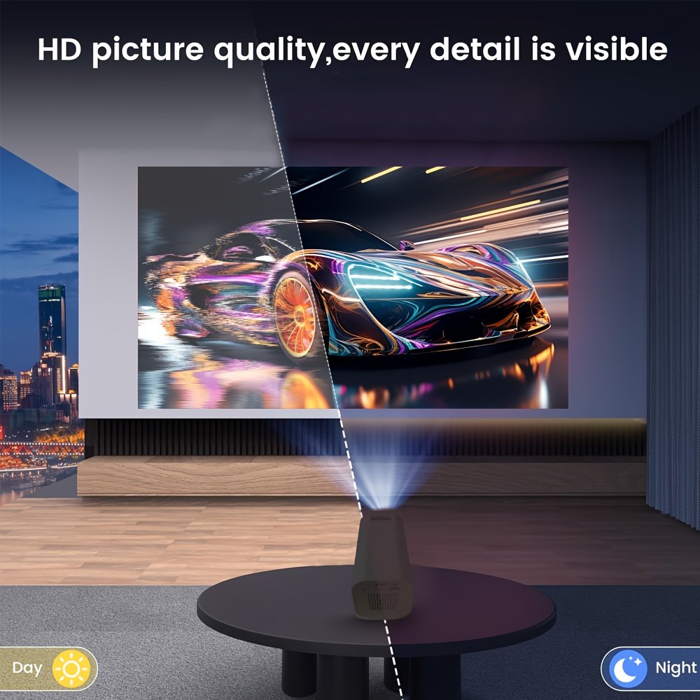 Versatile Wireless Projector with Adjustable Angle, Built-in Speaker & USB Power - Perfect for Home Theater & Outdoor Camping - Image 5