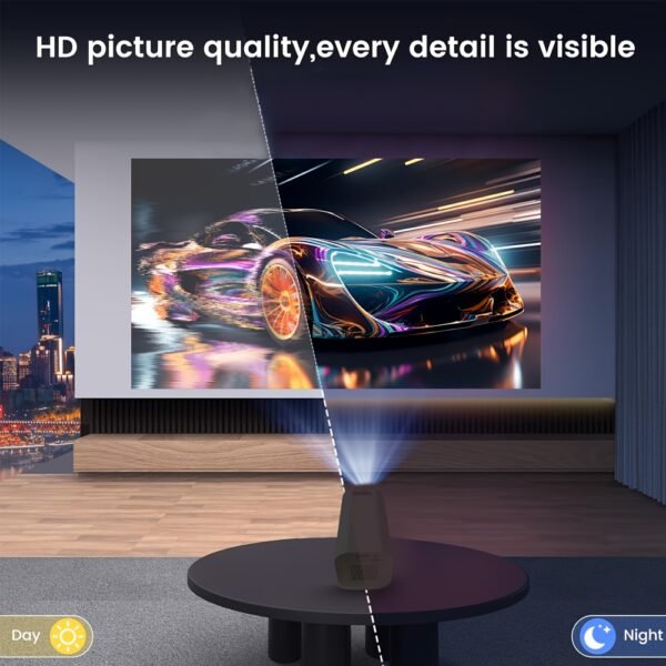 Versatile Wireless Projector with Adjustable Angle, Built-in Speaker & USB Power - Perfect for Home Theater & Outdoor Camping - Image 5