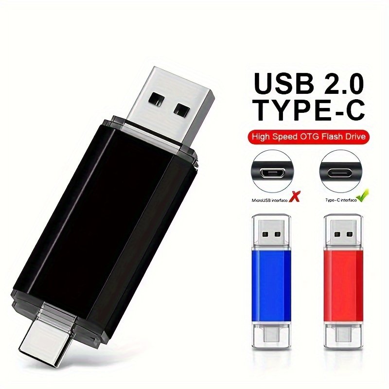 USB C Flash Drive 100GB/16GB/512MB Dual C-Type Thumb Drive C-Type 2-in-1 USB 2.0 Dual Interface Flash Drive High Speed OTG Thumb Drive Metal Memory Stick Photo Stick For Android Smartphones And Tablets - Image 17