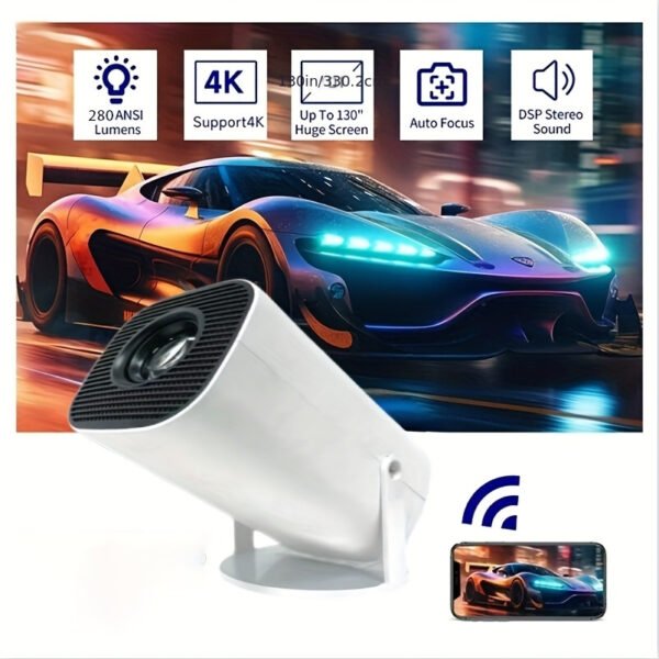 Projector P30 Mini Home Wall Projection 4K Ultra HD Projector Dual WIFI Wireless Portable Projector - Image 9