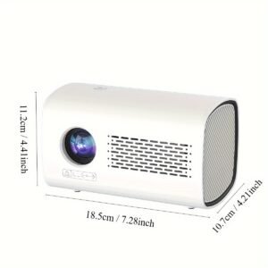 1pc, Portable Intelligent Wireless Projector, Supports High-Definition 1080P Cinema at Home, with High-Quality HIFI Sound System Inside, Suitable for Multiple Scenarios of Home/Office/Dormitory, Gifts
