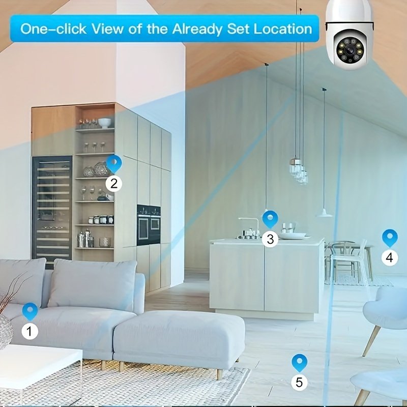 Teruhal 1080P HD WiFi Security Camera - 360° Rotatable, Color Night Vision, Two-Way Audio, Motion Detection Alerts, Easy Installation - Perfect Gift for Birthdays, Easter, Presidents Day - Image 14