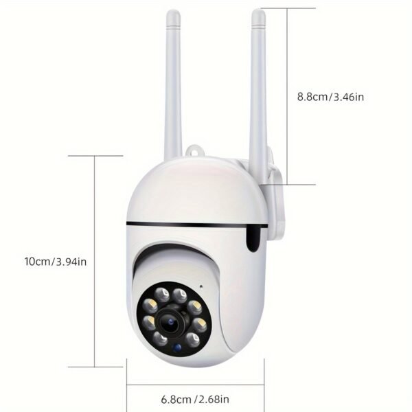 1pc High-definition 1080P Wireless Wifi Security Camera PTZ IP 355-degree 2.4G System Two-way Audio Motion Detection and Visual Active Defense Alarm Notification Push Pet Youngsters Monitor Supports Up to 256G TF/SD Card Intercom Home Security Camera, Rem - Image 3