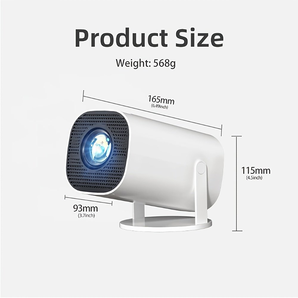 YLEEGS Mini Projector, 250 ANSI Lumens, 4K Support, Android 12, Table Mount, 3D Ready, LCD Display, USB/Wi-Fi 6/5.0 Connectivity, 16:9 Aspect Ratio, 1280x720 Native Resolution, Tabletop Cinema Projector with Remote Control, European Standard Plug - Image 11