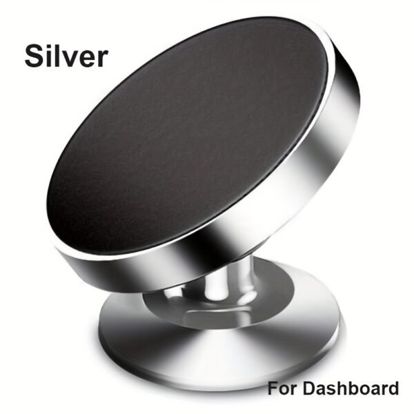 Universal Aluminum Alloy Car Phone Holder, 360 Degree Rotation, Strong Magnetic Mount, Durable Auto Dashboard Accessory - Image 7