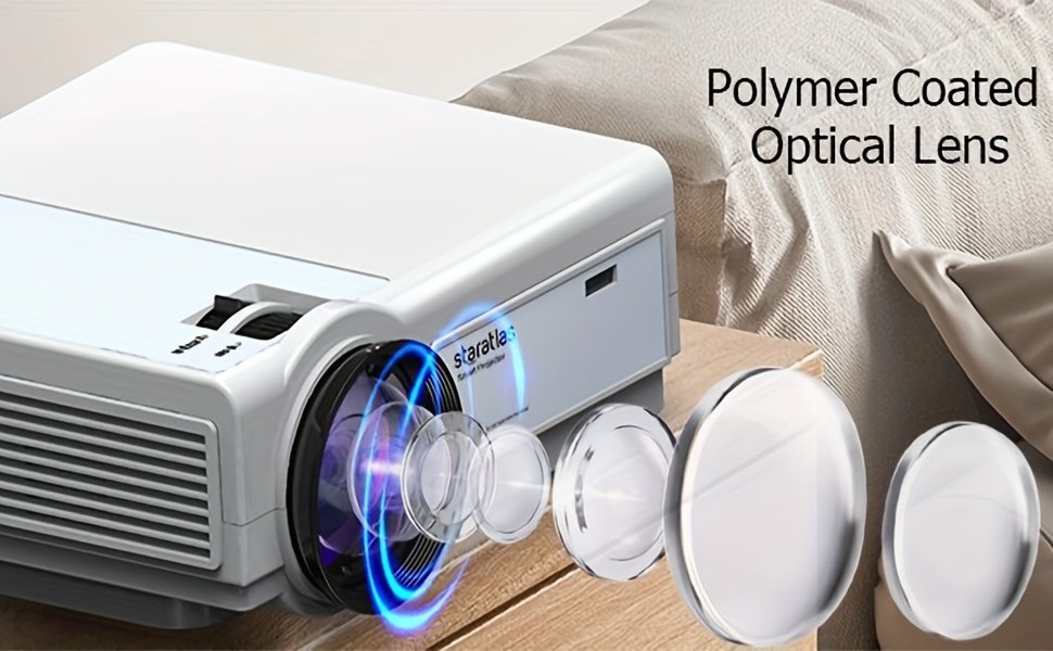 4K Projector with WiFi Portable Native 1080P Projector Outdoor Movie Projectors for Home Cinema Mini Projector Compatible with HDTV, USB, AV, Fire Stick, PS5, Projector for Smartphone Office Electronics Projector - Image 16
