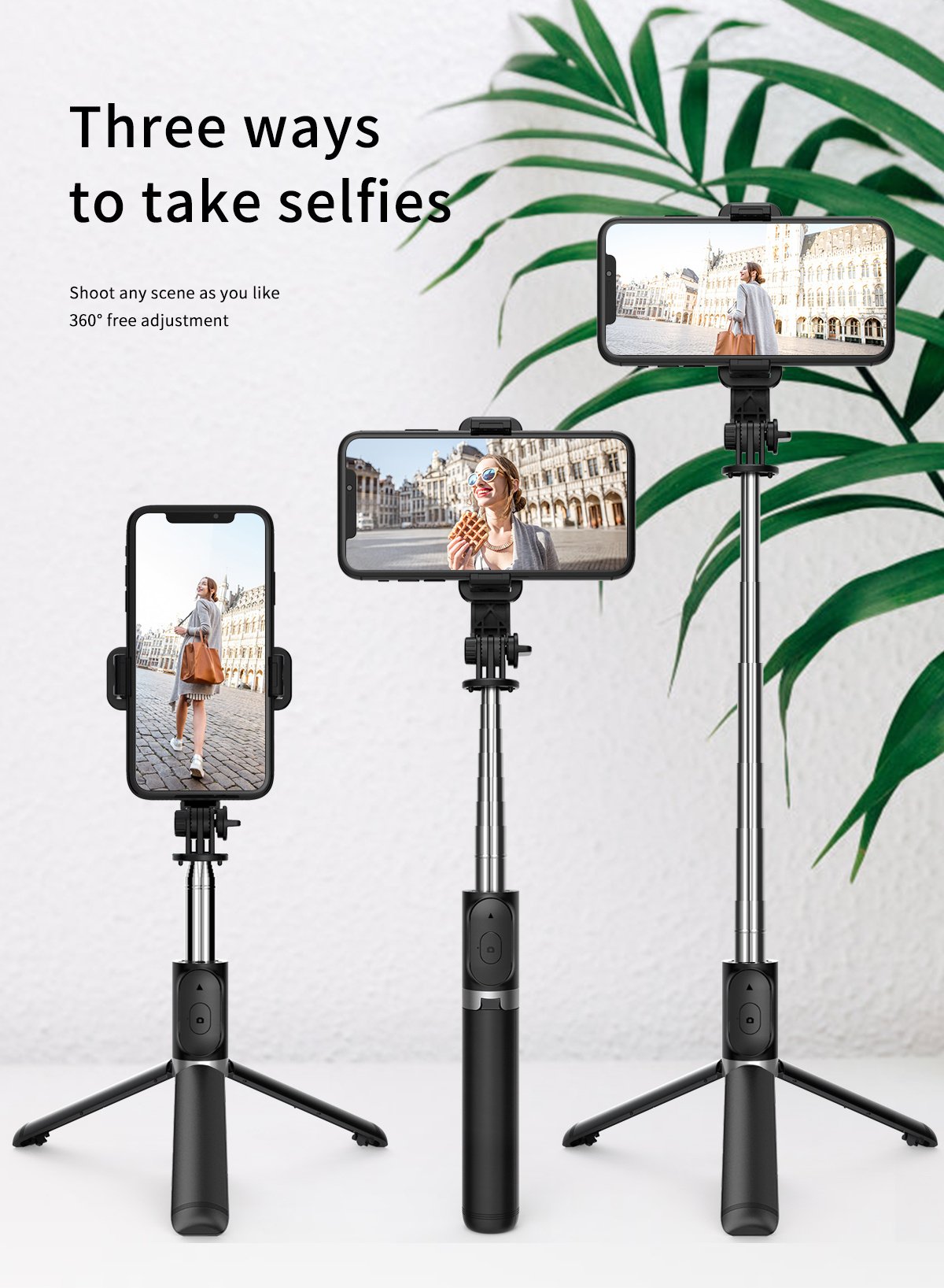 40" Cell Phone Selfie Stick Tripod, Extendable Selfie Stick All-in-1 Smartphone Tripod Stand With Wireless Remote 360°Rotation For IPhone 14/13/12/12 Pro/11/11 Pro/XS/XR/X/8/7 Plus, For Samsung, Google, LG, Sony Smartphones - Image 15