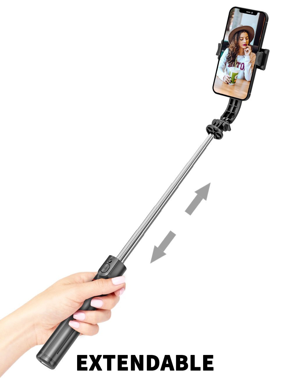 Portable 44-inch Selfie Stick Mobile Phone Tripod with Wireless Remote Control Expandable Smartphone Tripod Holder 360 Degree Rotation for iPhone 13 12 11 pro Xs Max Xr X 8 7 6 Plus, for Android for SamSung Smartphones - Image 15