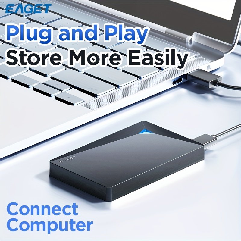 1pc EAGET Portable External Hard Drive - 6.35cm Mechanical HDD with USB 3.0, NTFS File System, Plug and Play Design for PC, Mac, Laptop, PS4, Xbox One - 250GB/320GB/500GB Options - Image 8