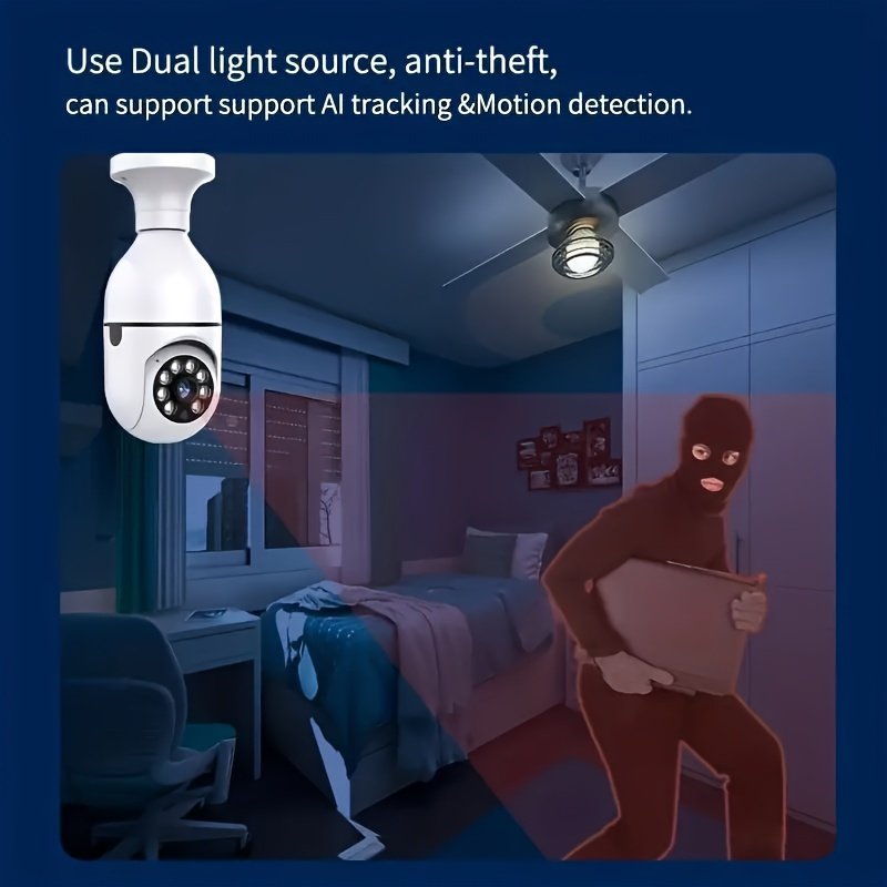 Teruhal 1080P HD WiFi Security Camera - 360° Rotatable, Color Night Vision, Two-Way Audio, Motion Detection Alerts, Easy Installation - Perfect Gift for Birthdays, Easter, Presidents Day - Image 4