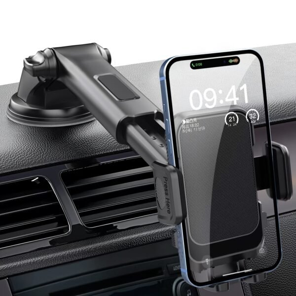 1pc Car Fixed Navigation Phone Holder, 360 Degree Rotation, 270 Degree Rotation Suction Cup Type Air Outlet Navigation Holder, Can Be Used for Navigation and Making Phone Calls, Suitable for Various Cars - Image 2