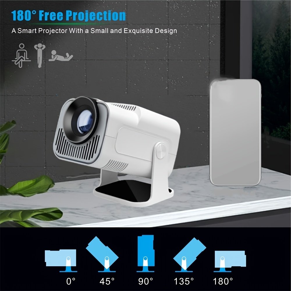 2024 New HY320 Mini Projector 4K Ultra HD, Android 11.0, Lightweight and Portable 1280P 720P 320ANSI Portable Wireless Home Cinema 180 ° Projection Multi angle Adjustment - Image 10