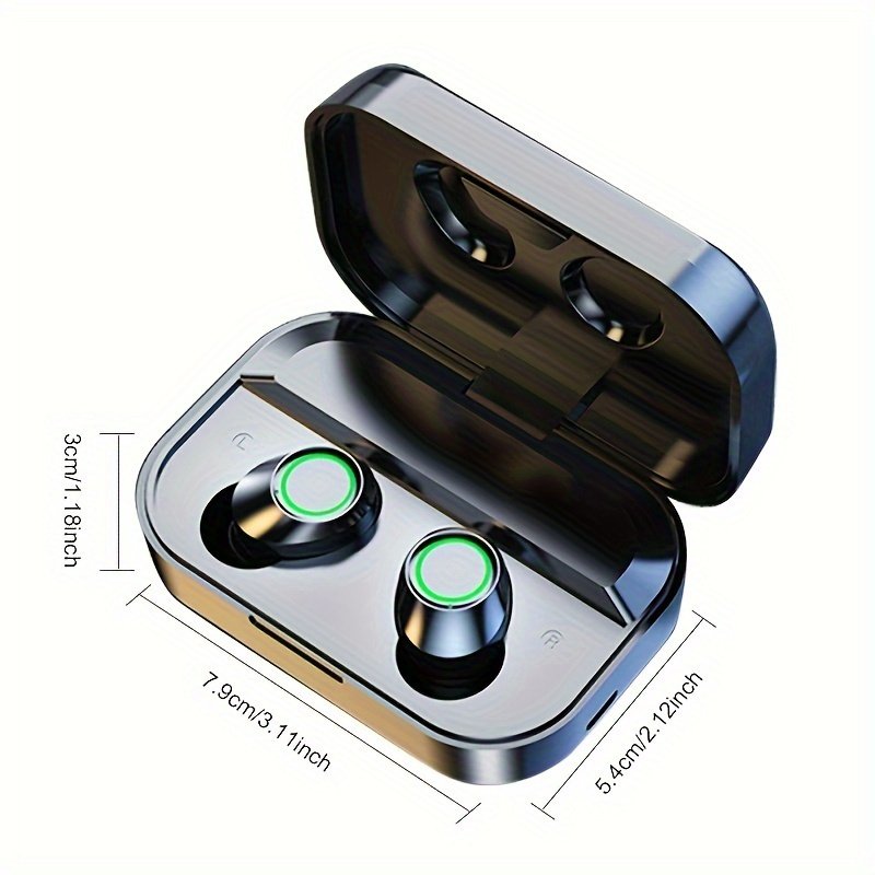 Wireless Earbuds with LED Battery Indicator, TWS In-Ear Headphones for Android & iOS - Noise-Canceling Voice Calls, Volume Control, USB Charging Case, Stereo Sound, Wireless Connectivity, Non, Ideal for Gaming - Image 10