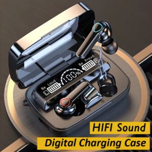 Briame Wireless Earbuds, In-Ear Noise Cancelling Voice Call Headphones with LED Power Display, 40H Playtime, Dual Mics, USB Charging, Non, Enhanced Bass, Ideal for Gaming - 600mAh Battery